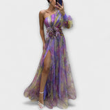 Cecilia - Vestido elegante com fenda