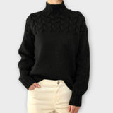 Eva - Sweater feminino com padrão de trança detalhado
