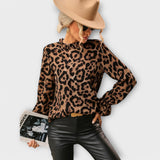 Kayla - Blusa com gola plissada