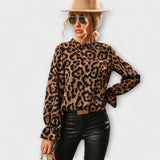 Kayla - Blusa com gola plissada