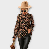 Kayla - Blusa com gola plissada