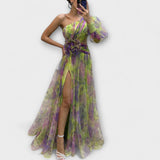 Cecilia - Vestido elegante com fenda