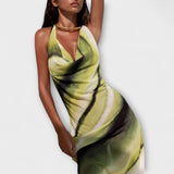 Vestido Maxi Clássico Tie-Dye Gradient