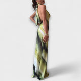 Vestido Maxi Clássico Tie-Dye Gradient