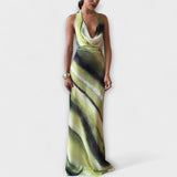 Vestido Maxi Clássico Tie-Dye Gradient
