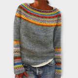 Sweater vintage tricotado para mulheres