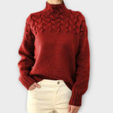Eva - Sweater feminino com padrão de trança detalhado