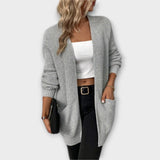 Nancy - cardigan tricotado confortável com bolsos