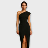 Vestido de noite assimétrico elegante