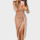 Lena - Vestido Elegante com Ombros Descobertos