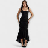 Renske - Vestido longo com corpete elegante e refinado
