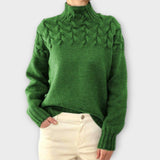 Eva - Sweater feminino com padrão de trança detalhado