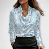Filipa - Blusa Brilhante com Colarinho Chique