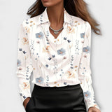 Filipa - Blusa Brilhante com Colarinho Chique
