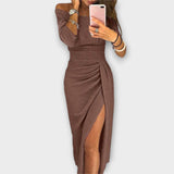 Lena - Vestido Elegante com Ombros Descobertos