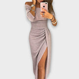 Lena - Vestido Elegante com Ombros Descobertos