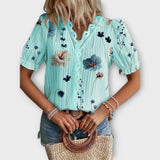 Emily - Blusa de moda com decote em V