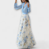 Harper - Vestido maxi floral cintilante