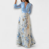 Harper - Vestido maxi floral cintilante