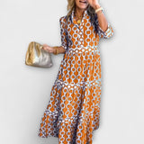 Ester - Vestido com Padrão de Corrente
