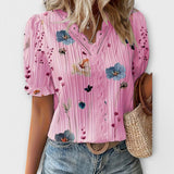 Emily - Blusa de moda com decote em V