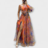 Cecilia - Vestido elegante com fenda