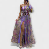Cecilia - Vestido elegante com fenda