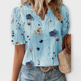 Emily - Blusa de moda com decote em V