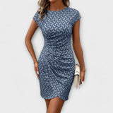 Emma - Vestido curto em tulipa com estampa total