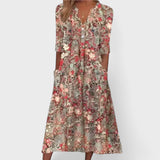 Andrea - Vestido Elegante com Estampa Floral