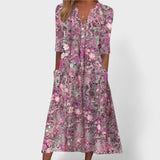 Andrea - Vestido Elegante com Estampa Floral