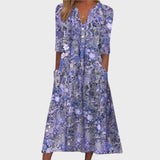 Andrea - Vestido Elegante com Estampa Floral