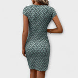 Emma - Vestido curto em tulipa com estampa total