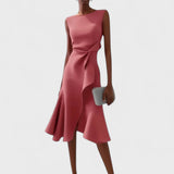 Ariana - Vestido Assimétrico com Pregas Elegantes