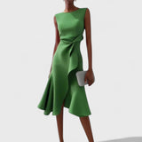 Ariana - Vestido Assimétrico com Pregas Elegantes