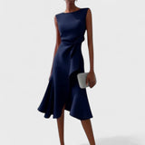 Ariana - Vestido Assimétrico com Pregas Elegantes