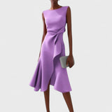 Ariana - Vestido Assimétrico com Pregas Elegantes