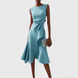 Ariana - Vestido Assimétrico com Pregas Elegantes