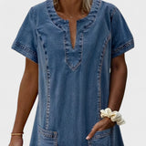 Helga - Vestido de Denim Macio
