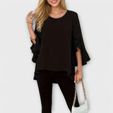 Aria - Blusa de primavera perfeita com decote redondo