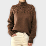 Eva - Sweater feminino com padrão de trança detalhado