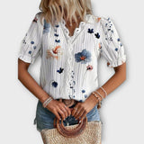 Emily - Blusa de moda com decote em V
