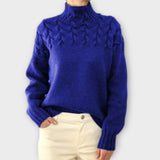 Eva - Sweater feminino com padrão de trança detalhado