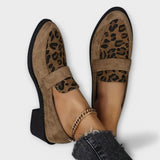 Karla - Sapatos elegantes para senhora com padrão de leopardo