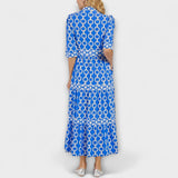 Ester - Vestido com Padrão de Corrente