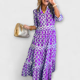 Ester - Vestido com Padrão de Corrente