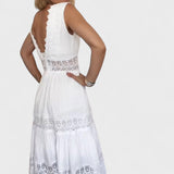 Sandra - Vestido Elegante de Renda com Decote em V