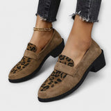 Karla - Sapatos elegantes para senhora com padrão de leopardo