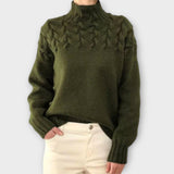 Eva - Sweater feminino com padrão de trança detalhado