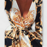 Vestido Envelope - Vestido Boho Feminino com Fenda